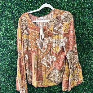 Evacot Bohemian Patchwork Blouse